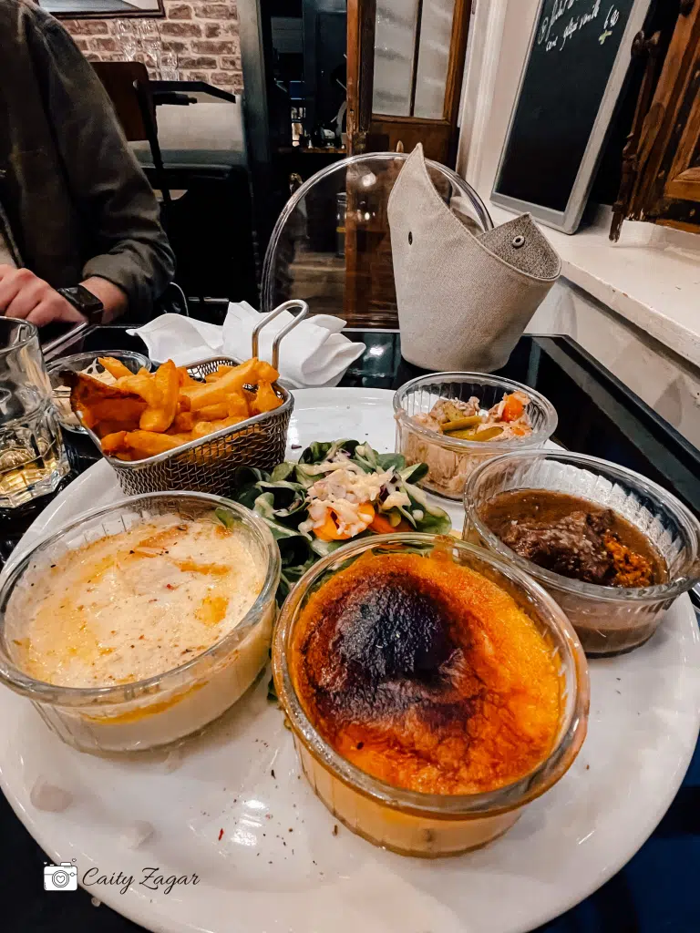 A sampler platter of Northern French dish specialities 