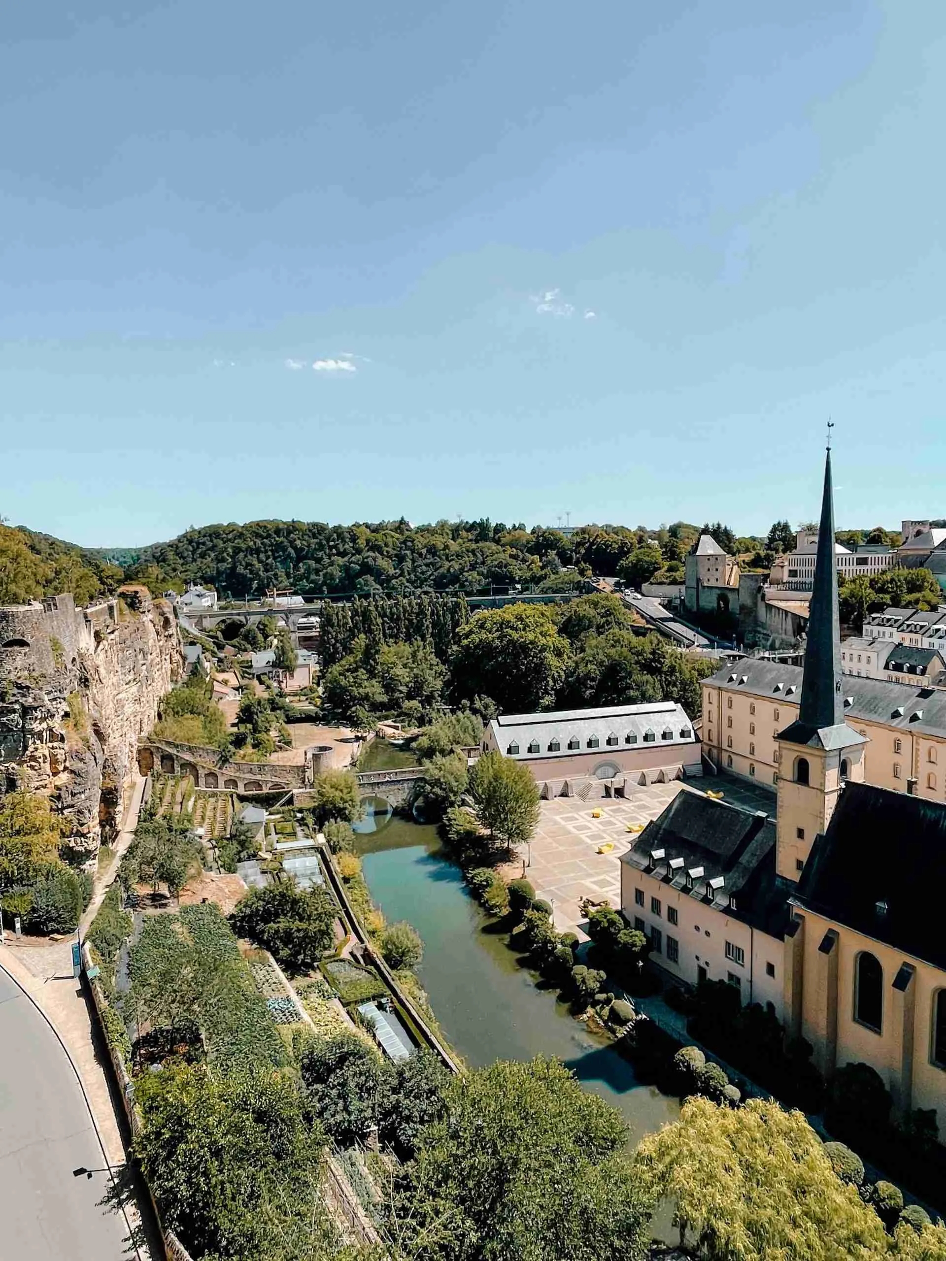 View overlooking the Lower City of Luxembourg - the Grund 