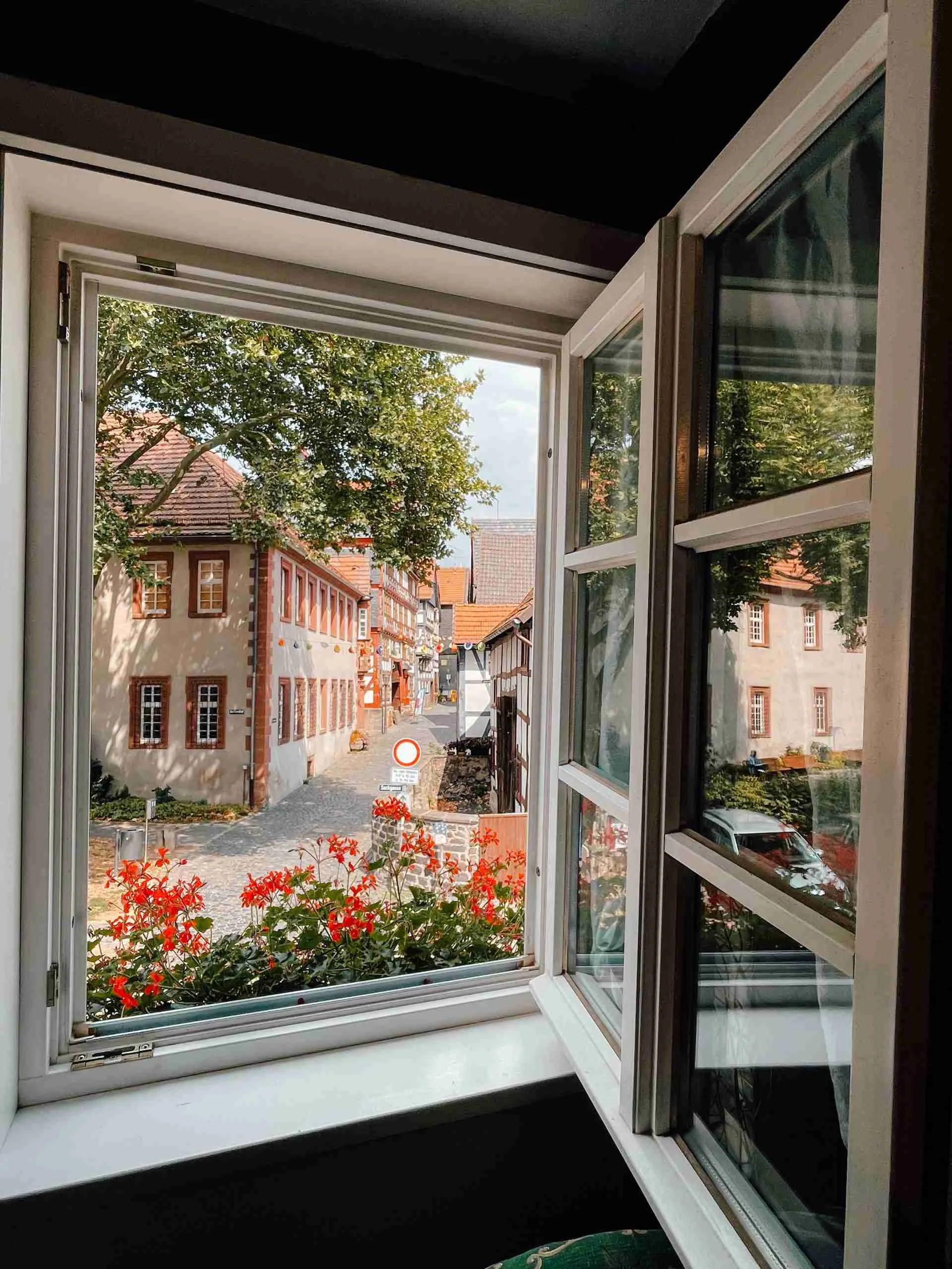 The view from inside the fairytale house in Alsfeld 