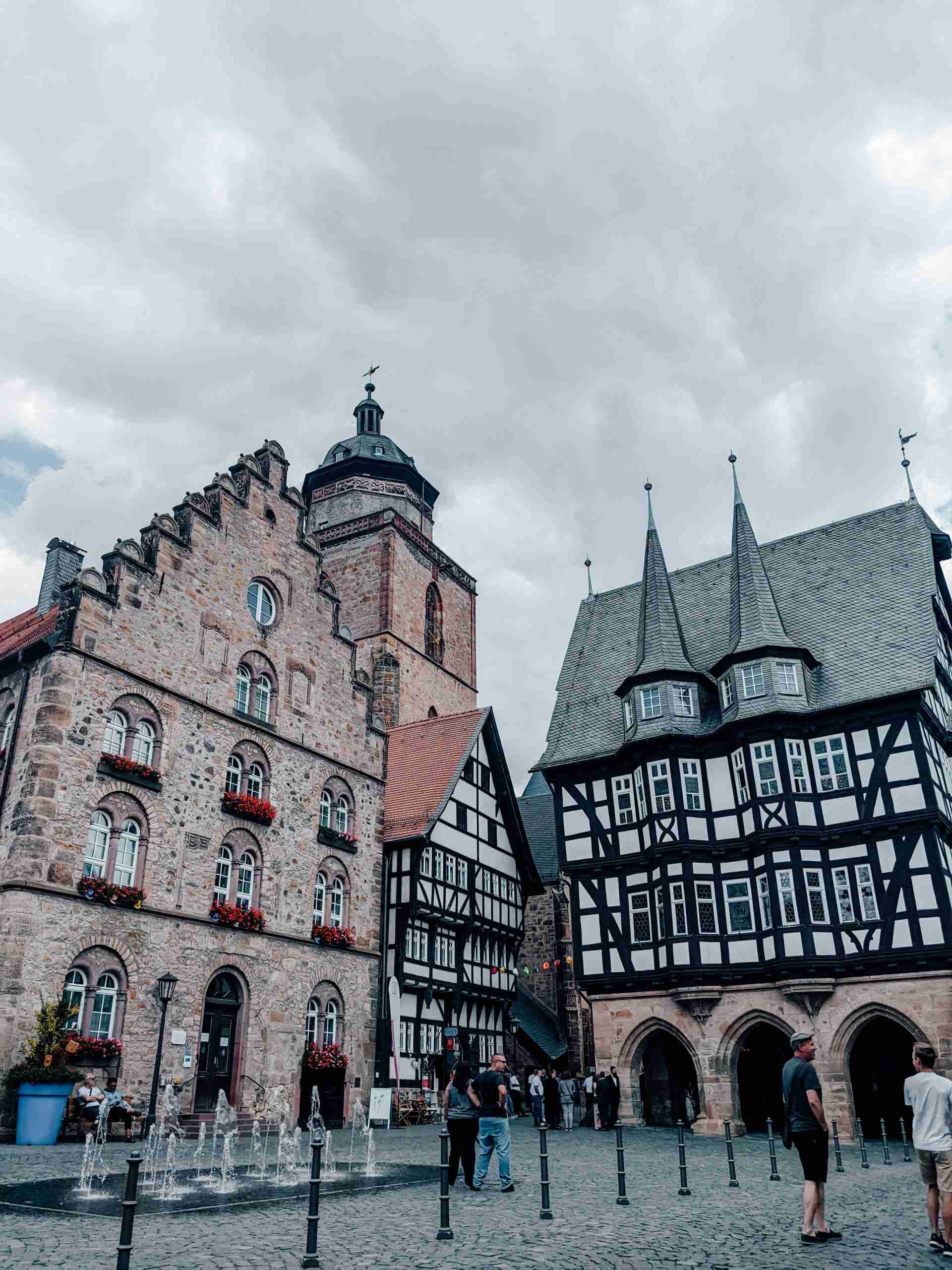 Asfled town square - one of my favourite towns on the fairy tale road in Germany