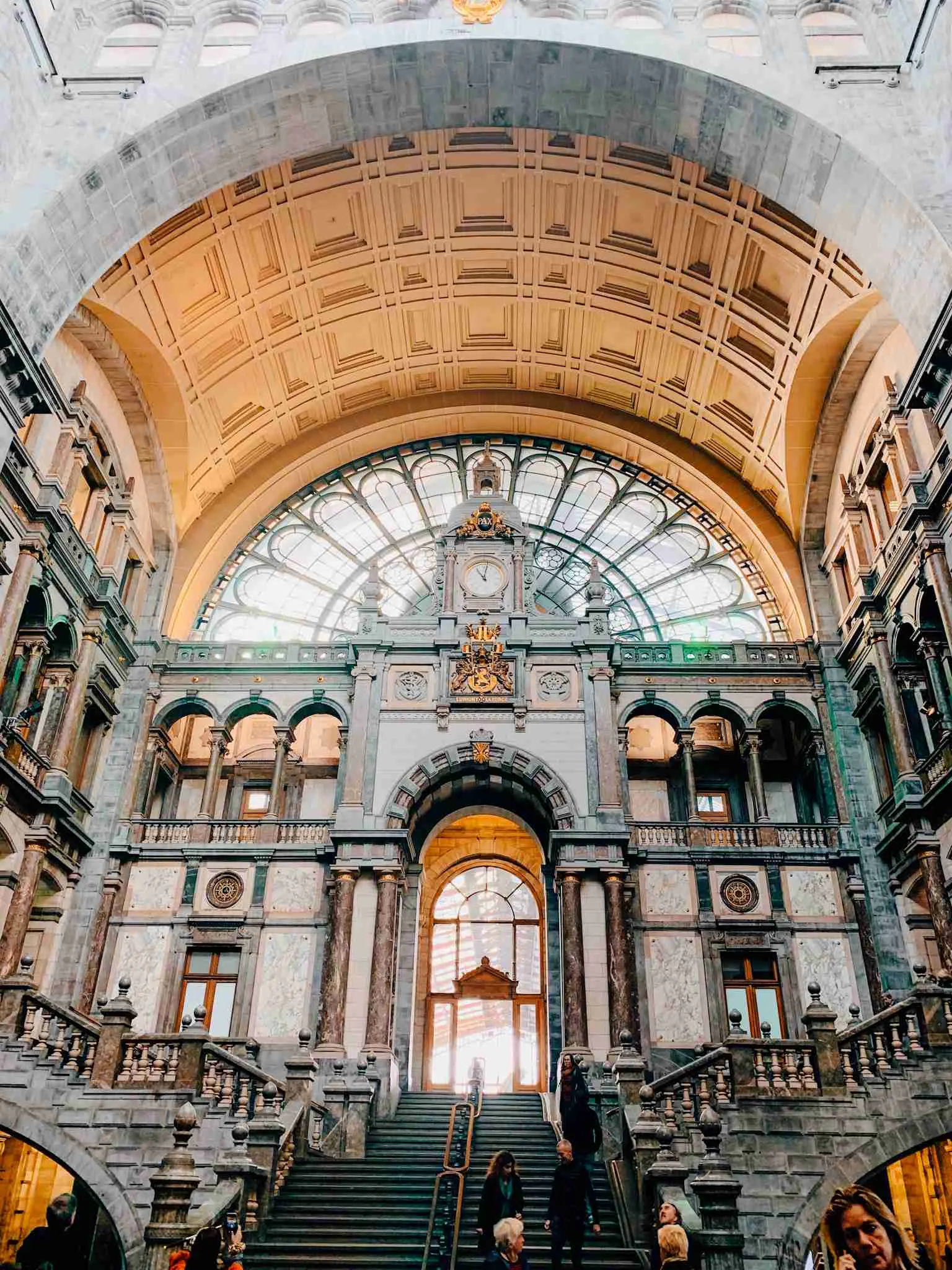 Inside the beautiful train station in Antwerp - one of the most underrated day trips to Belgium from Lille