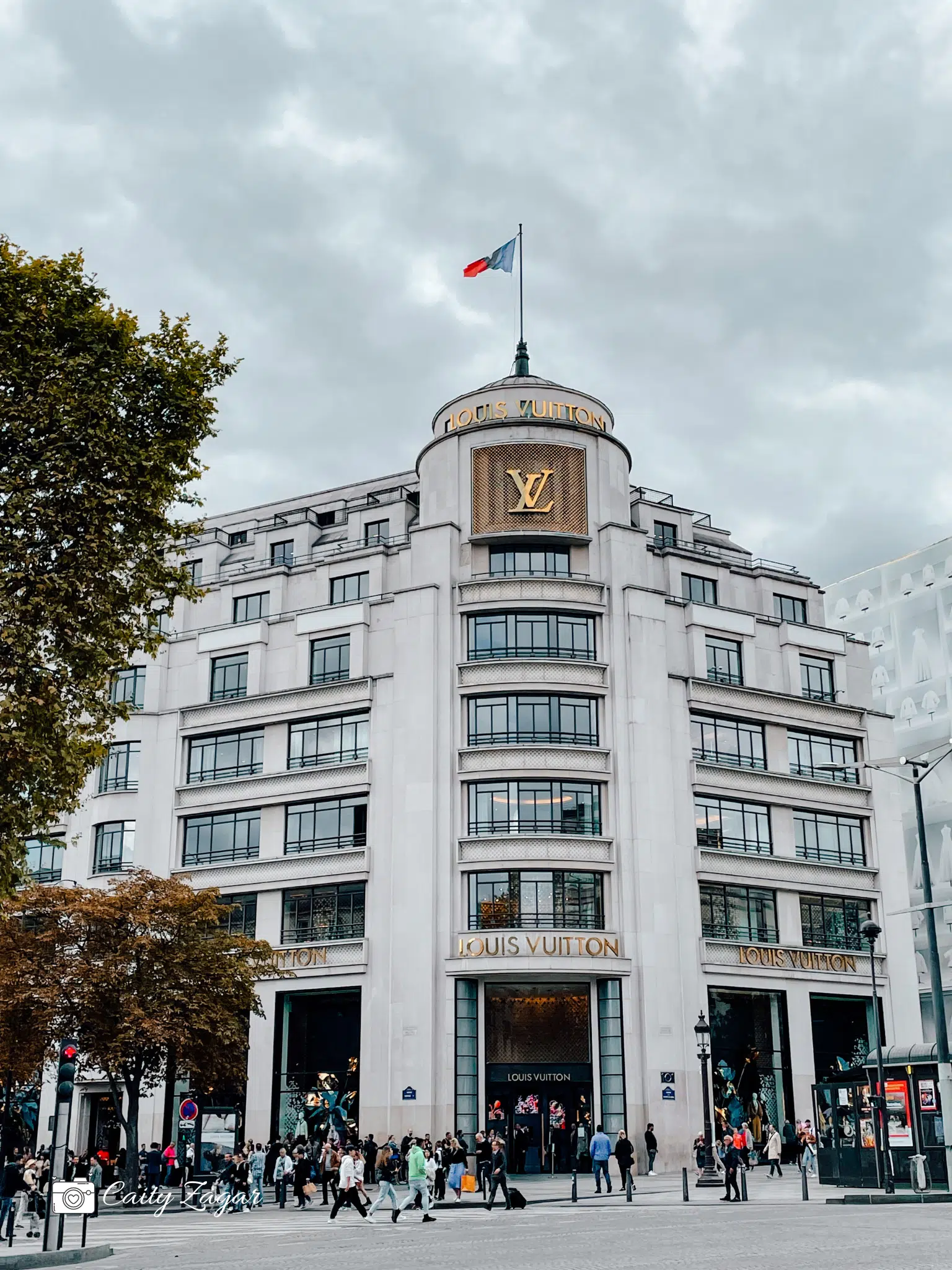 The Louis Vuitton store in Paris, the largest LV store in the world! 