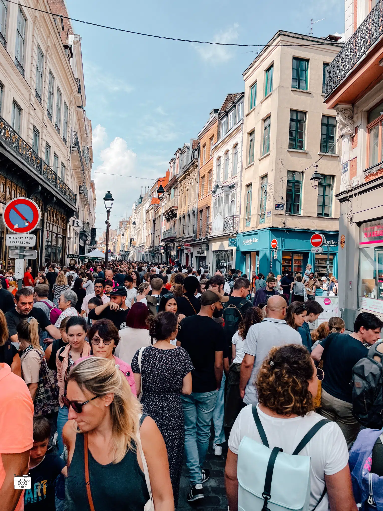 Vieux Lille completely packed with people during Braderie