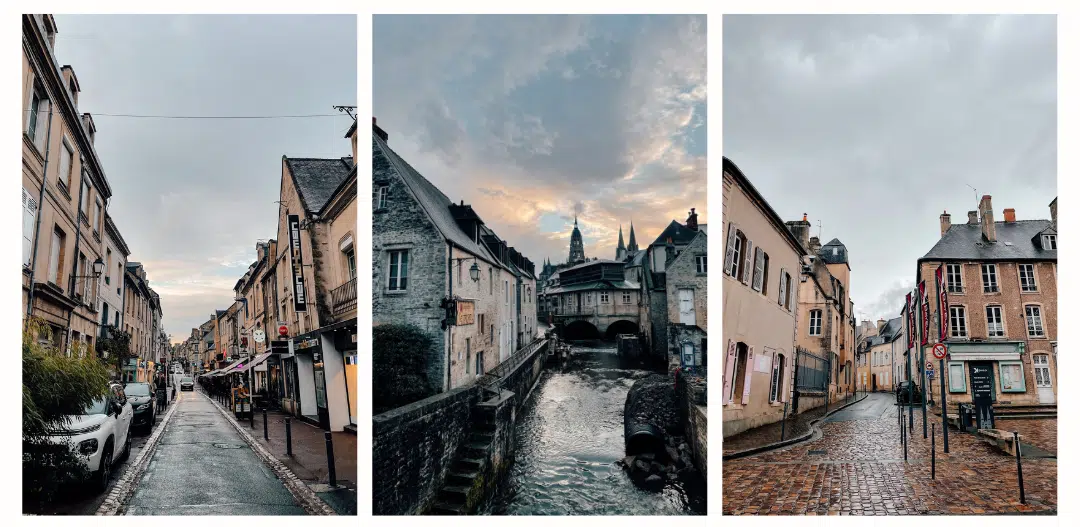 The beautiful, charming streets of downtown Bayeux.