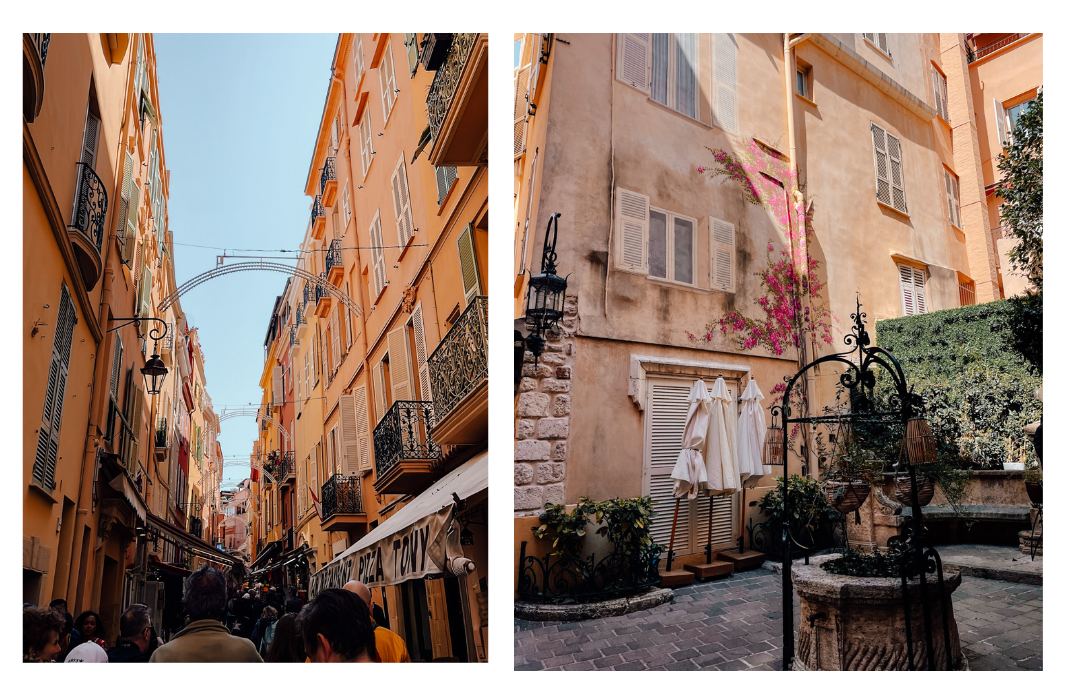 The tight narrow streets of Monaco city 