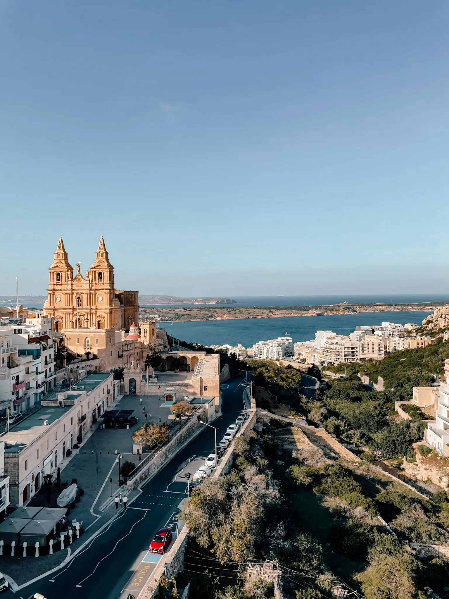 View from our hotel in Malta, overlooking the town and the water - perfect for our budget