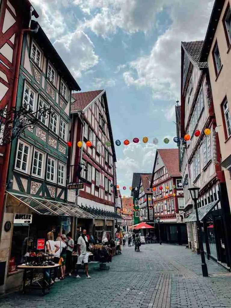 Alsfeld a small timber framed town in Germany we visited as part of this road trip budget