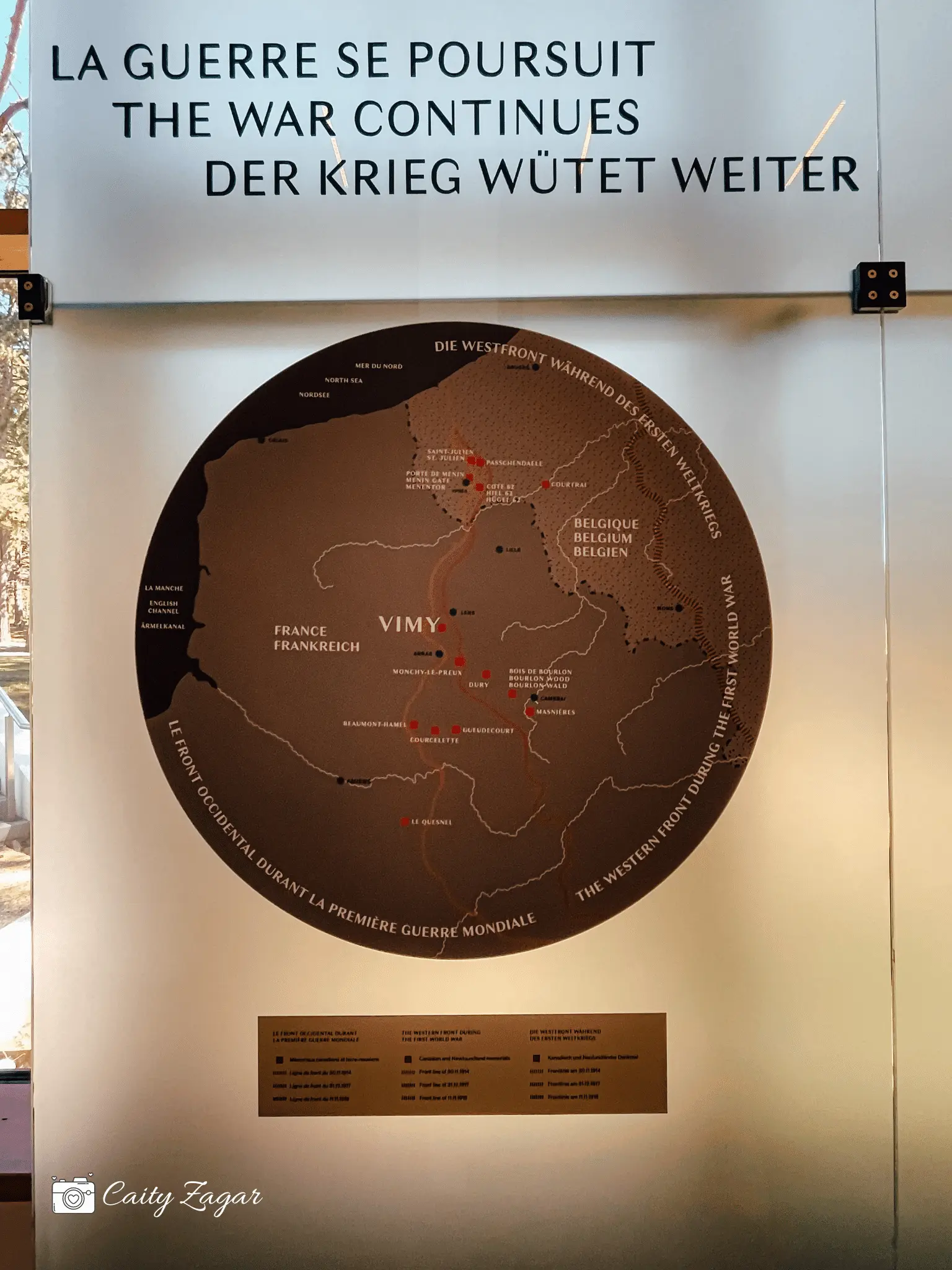 A map of the frontline around Vimy Ridge 