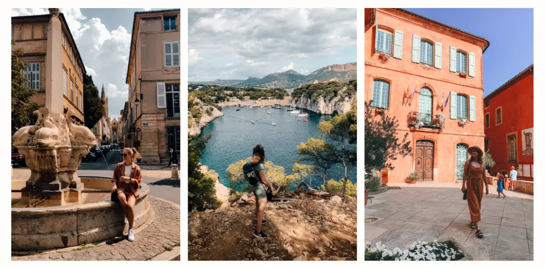 3 iconic spots in Provence, including Aix-en-Provence, Les Calanques and Roussillon - a perfect region to explore during the summer